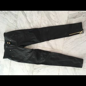 Balmain + HM leather pants